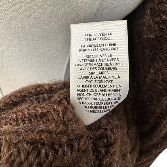 525 AMERICAN Sweater Coat Belt Brown Toasted Almond Knit Women Size XS $179 MSRP - Picture 11 of 11